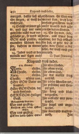 Klag- und trost-lieder.
