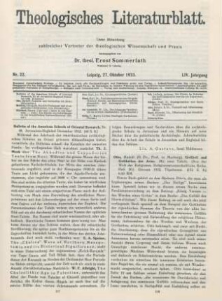 337-338 [Rezension] Bulletin of the American Schools of Oriental Researsch ; Nr. 48