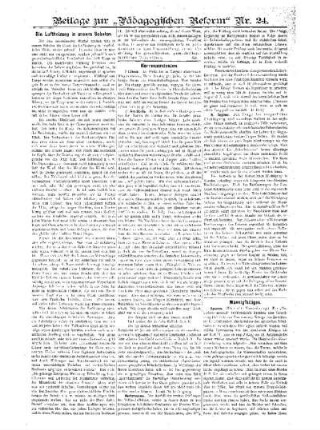 Mannigfaltiges : Beilage zur "Pädagogischen Reform" Nr. 24
