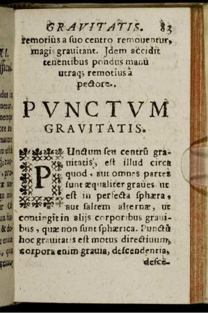 Punctum Gravitatis.