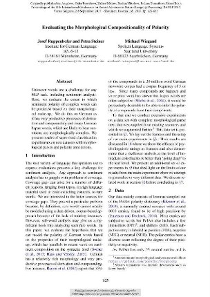 Evaluating the Morphological Compositionality of Polarity