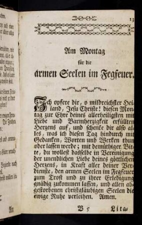 13-21, Montags-Andachten.