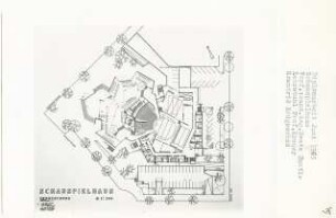 Schauspielhaus, Berlin-Tiergarten (Diplomarbeit bei Willy Kreuer): Grundriss Erdgeschoss 1:200