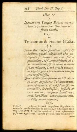 Cap. I. De Testamento & Foedere Gratiae.