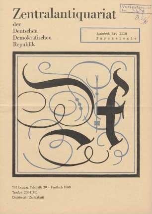 Nr. 1118: Psychologie