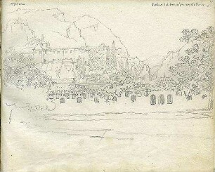 Gärtner, Friedrich von; Sizilien; Skizzenbuch Sizilien - Palermo, Casino des Principe Ereditario (Residenz des Erbprinzen)
