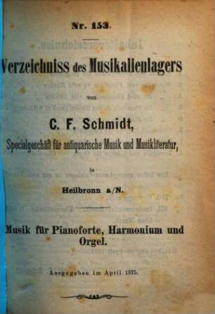 Catalog. 153. 1875