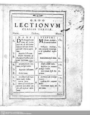 Ordo lectionum classis tertiae