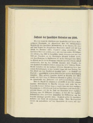 Zustand der spanischen Kolonien um 1800.