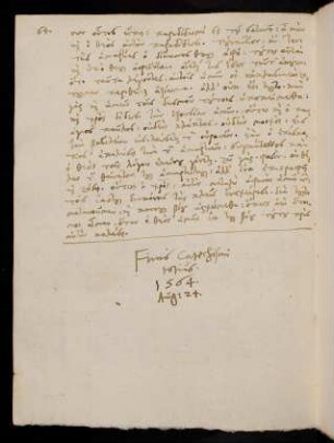 64, Finis Catechismi totius. 1564 Aug: 24.