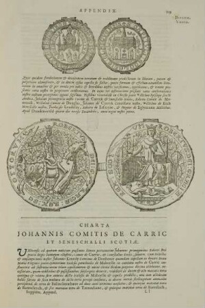 Charta Johannis Comitis de Carric et Seneschalli Scotiae.