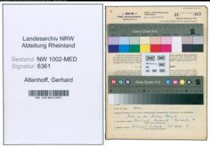 Entnazifizierung Gerhard Altenhoff , geb. 12.09.1887 (Volontaer)
