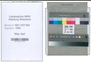 Entnazifizierung Karl Niss , geb. 08.09.1890 (Chemotechniker)