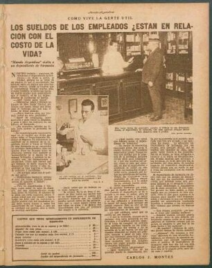 Los sueldos de los empleados ¿Estan en relación con el costo de la vida? : Como vive la gente útil