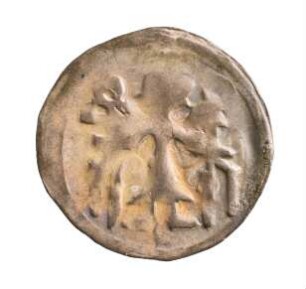 Münze, Pfennig, um 1365 (1323-1373)