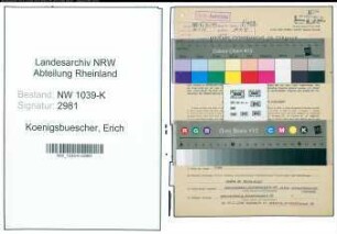 Entnazifizierung Erich Koenigsbuescher , geb. 04.11.1897 (Kaufmann)