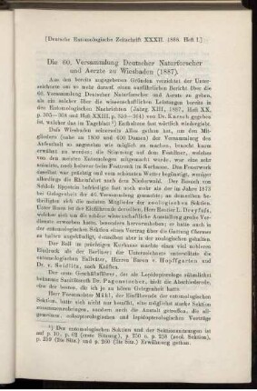 Die 60. Versammlung Deutscher Naturforscher und Aerzte zu Wiesbaden (1887).