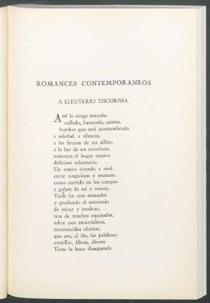 Romances contemporáneos : A Eleuterio Tiscornia