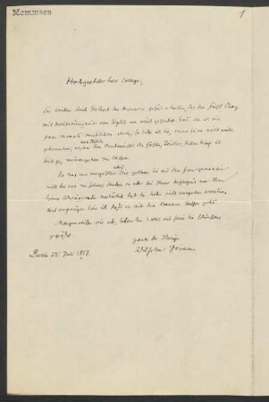 Brief an Theodor Mommsen : 27.07.1858-01.09.1858