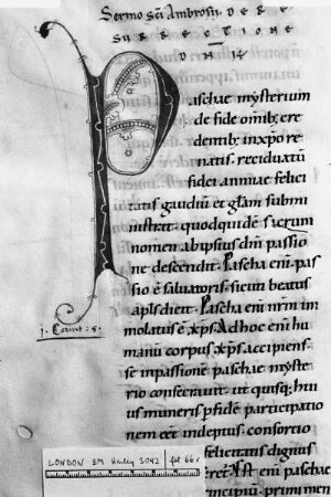 Silhouetteninitiale P, Folio 66 verso