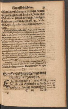 Straff deß Ehebruchs/ und was eigentlich ein Ehebruch sey.
