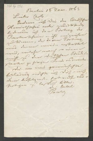 Brief an Carl Mendelssohn Bartholdy : 15.01.1863