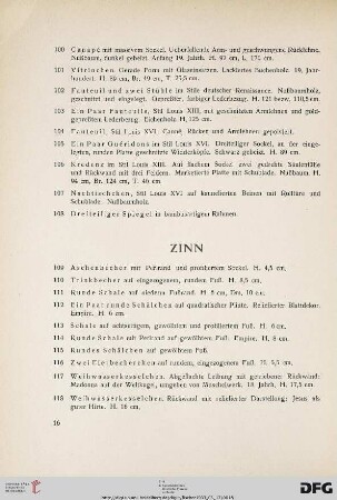 Zinn (Nr. 109-170)
