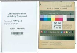 Entnazifizierung Heinrich Tuess , geb. 18.07.1912 (Metzger)