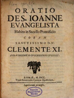 Oratio de Sancto Joanne Evangelista