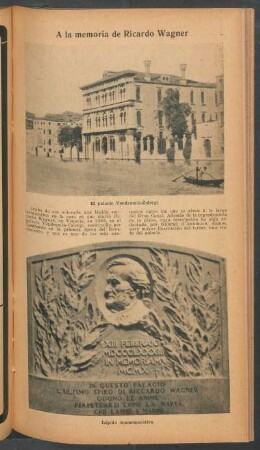 A la memoria de Ricardo Wagner