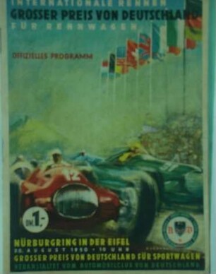 Offizielles Programm des 13. Großen Preis von Deutschland auf dem Nürburgring
