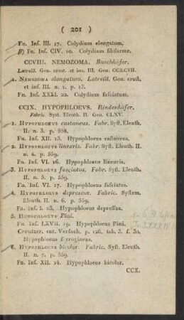 CCVIII. Nemozoma. Buschkäfer.