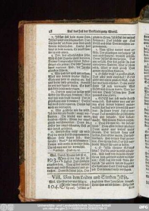 VIII. Von dem Leiden und Sterben Jesu.