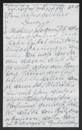 Brief von Irma Klimsch an Margarete Hauptmann