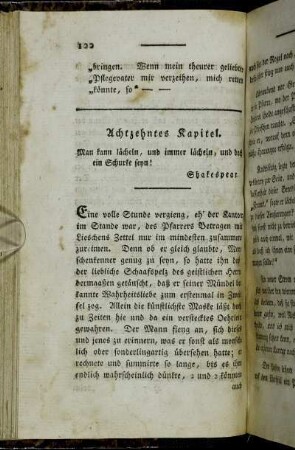 Achtzehntes Kapitel. Man kann lächeln, und immer lächeln, und doch ein Schurke seyn!