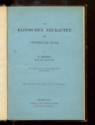 Die klinischen Neubauten der Universität Bonn