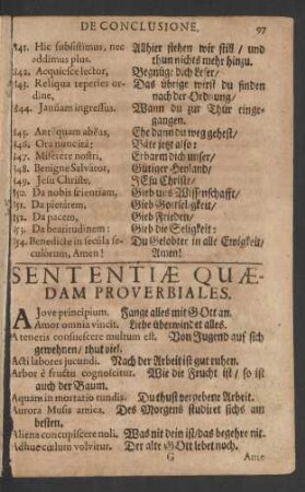 Sententiae Quaedam Proverbiales