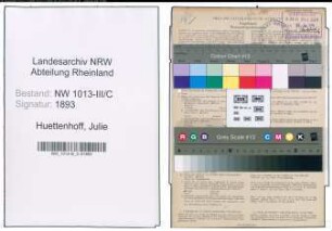 Entnazifizierung Julie Huettenhoff , geb. 18.03.1890 (Haendlerin)