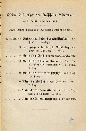 Griechische Litteraturgeschichte : mit Berücksichtigung der Geschichte der Wissenschaften