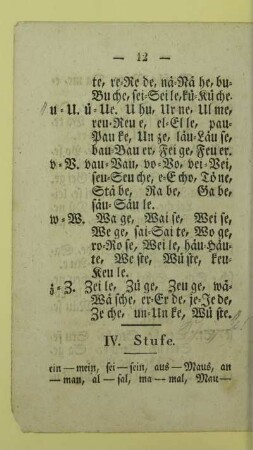 IV. Stufe