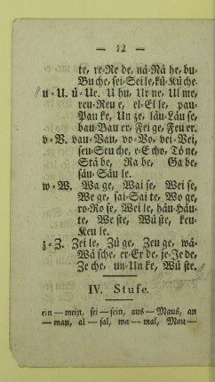 IV. Stufe