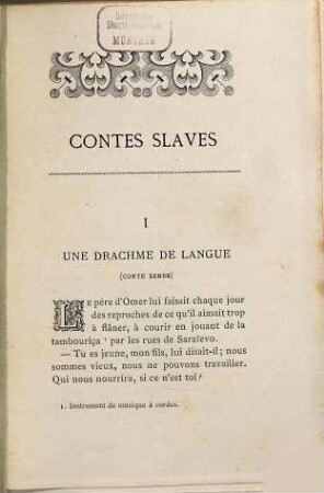 Recueil de contes populaires slaves