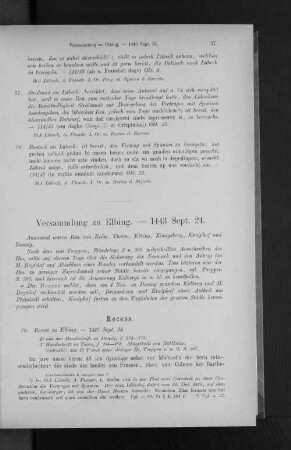 Versammlung zu Elbing. - 1443 Sept. 24.