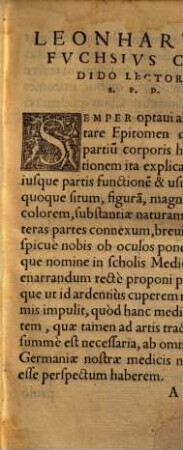 Leonharti Fuchsii De humani corporis fabrica epitomes, 1. (1551). - 338 S.