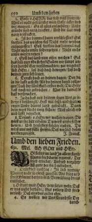 Umb den lieben Frieden.