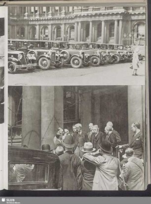 Vor dem Foreign Office in London warten Regierungswagen auf die Delegierten der Siebenmächte-Konferenz