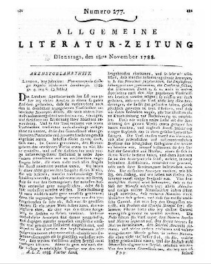 Pharmacopoeia collegii regalis medicorum Londinensis. - Londini : Johnson, 1788