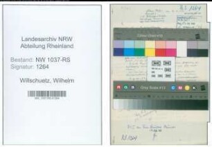 Entnazifizierung Wilhelm Willschuetz , geb. 04.12.1893 (Lehrer)