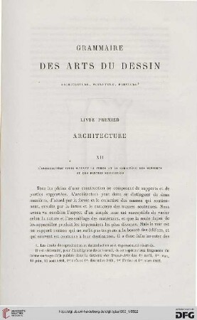 12: Grammaire des arts du dessin, 1, Architecture, 12-14 : architecture, sculpture, peinture