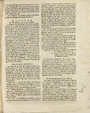 Suite Des Nouvelles Amsterdam, 1792,LXXXVII.. Du 30 Octobre 1792.